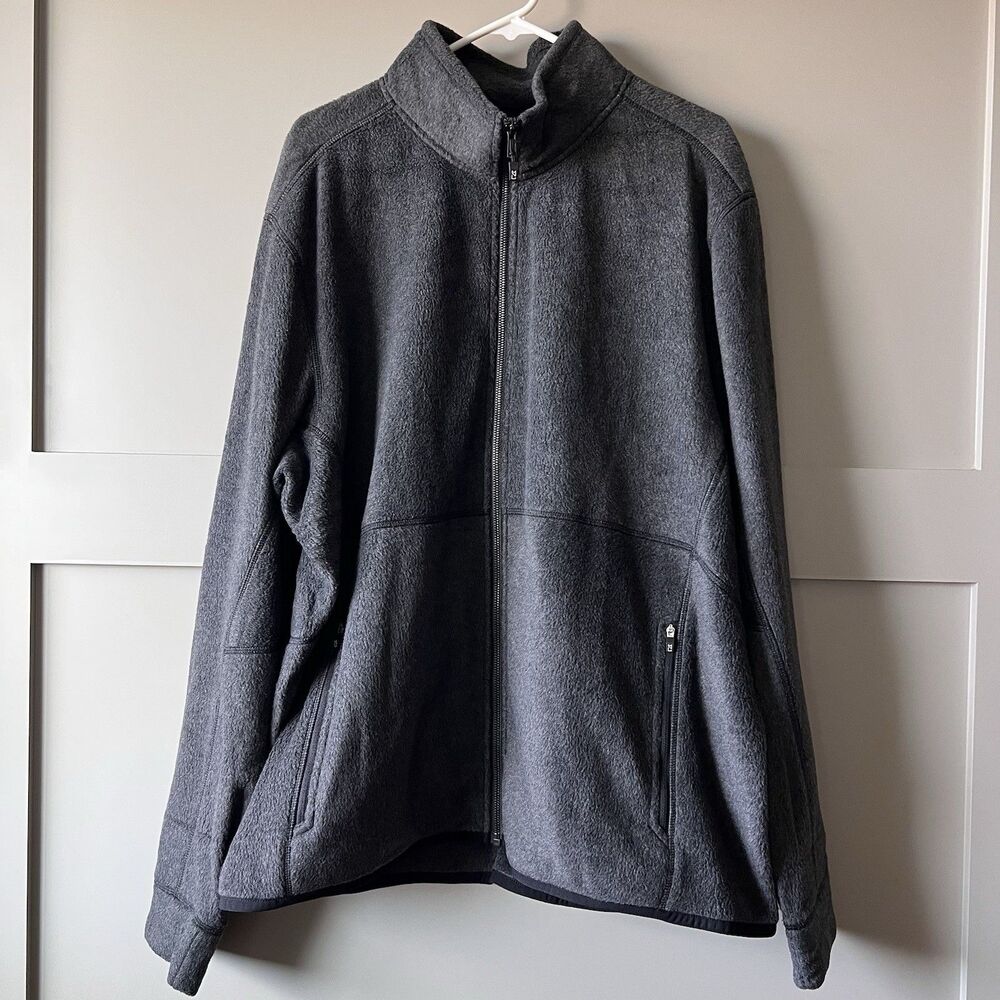 NWT Cutter & Buck‎ Full Zip Jacket Mens XXL Fleece Sport Grey Outdoor Golf